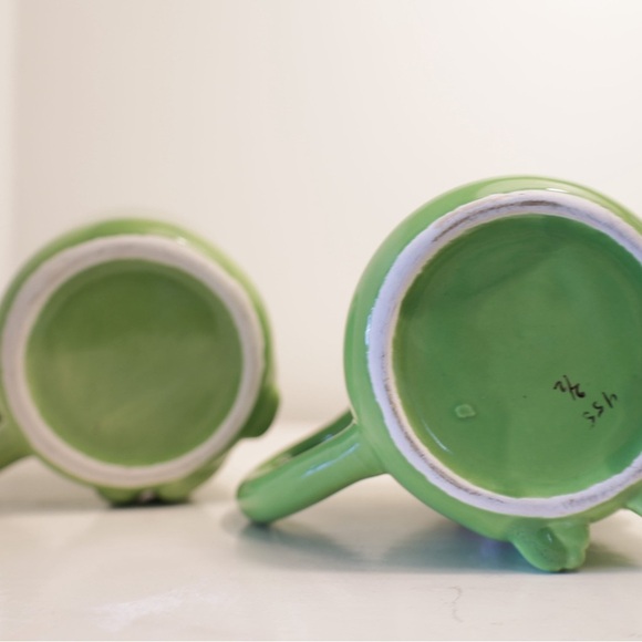 Green Frog Mug Set lovers gift for her gift for him couple - Picture 6 of 6